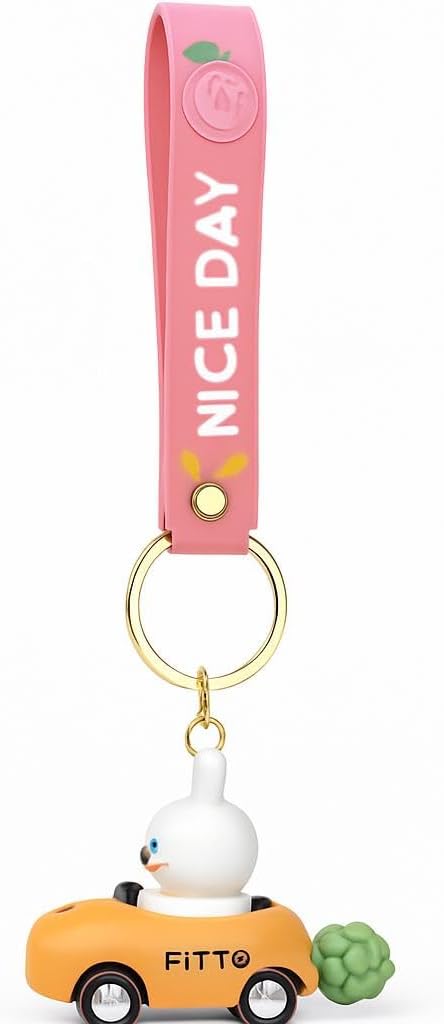 144 Pieces Cute Orange Animal Car Keychains