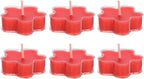 96 Pieces Strawberry Scented Flower Acrylic Tealight Cup Candle Pack of 12s (Decorative Home Decor – Aromatherapy – Table & Festive Candle)