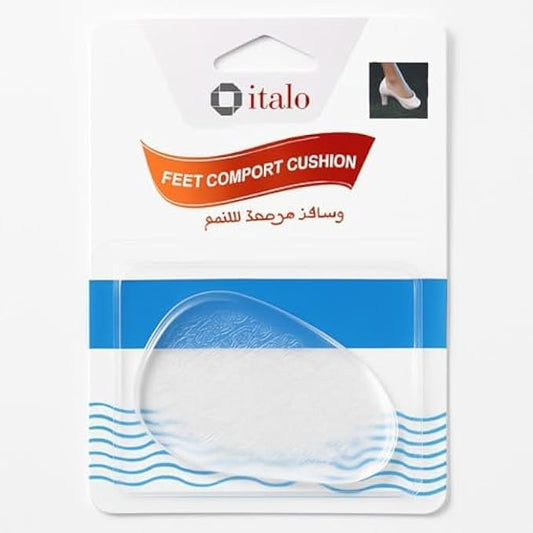 Transparent Gel Foot Comfort Cushion Pads - Reusable Shoe Insoles for Ball of Foot & Metatarsal Relief, Gel Inserts for High Heels, Anti-Slip