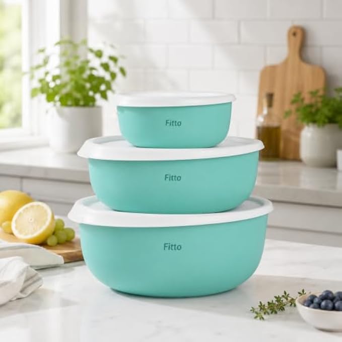 96 Pieces Vacuum Sealed Container Sets (3 Pieces Food Storage Bowls with Lids – Nesting Kitchen Containers – BPA-Free – Easy to Clean)