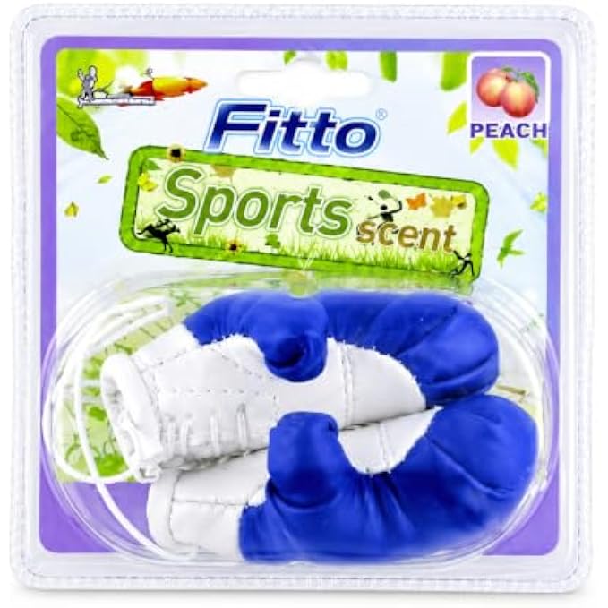 96 Pieces Boxing Glove Car Air Fresheners (Blue and White Peach-Scented Hanging Ornament for Rearview Mirror – Car – SUV and Small Spaces)