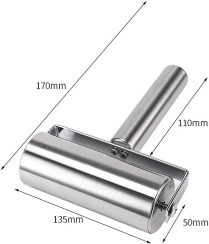 Stainless Steel Rolling Pin for Pastry, Pizza, Fondant & Baking | Metal Roller for Dough, Pie, Pasta, Cookies | Durable, Easy-Clean Kitchen Utensil for Professional & Home Bakers