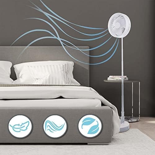 60 Pieces Portable Pedestal Fan - Foldaway Standing Fan Foldable Desk Fans (with Rechargeable Battery – Assorted Colors)