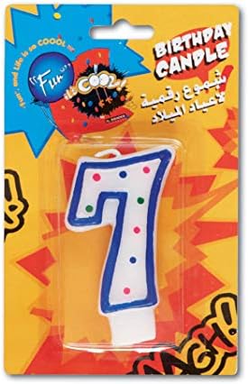 Birthday Candle - Number 7 for Birthdays, Party Decor, Numerical Celebration Candle