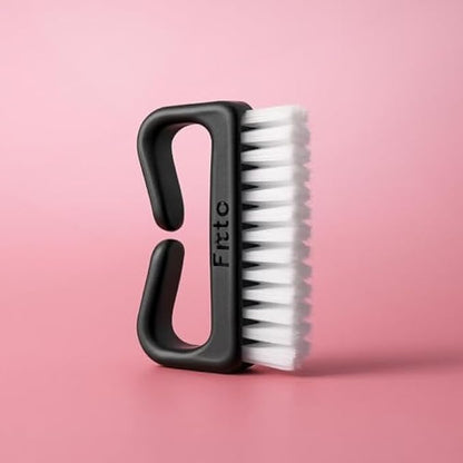 Black Nail Brush - Manicure & Pedicure Nail Cleaning Brush for Fingernails & Toenails, Cuticle Scrub Brush, Durable Handle
