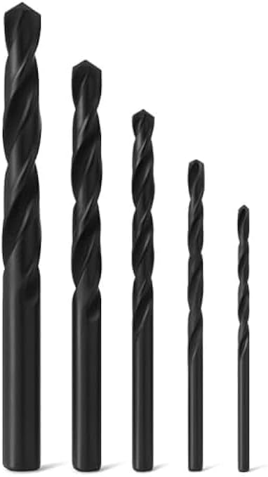96 Pieces Twist Drill Bits Pack of 5 - Assorted Sizes Twist Drill Bit Sets for Metal Wood Plastic Straight Shank