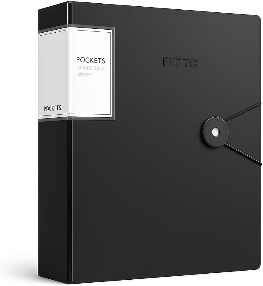 96 Pieces Black Hold Cover Folders for A4 Sheets (80 Micras – 40 Leafs – 32x24cm)
