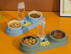 96 Pieces Cat Water & Food Feeder Bowls with Bottle (Dual Stainless Steel Bowls – Assorted Colors)