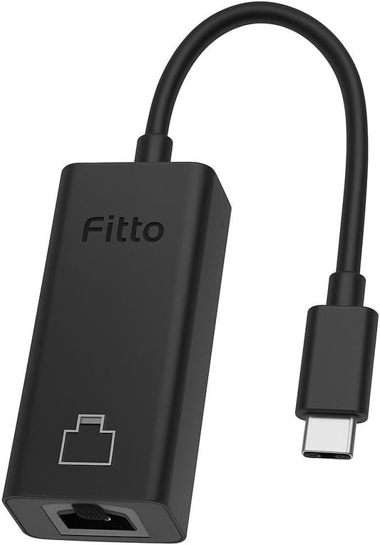 Type C to Ethernet Adapter, Black - Fast and Reliable Network Connection