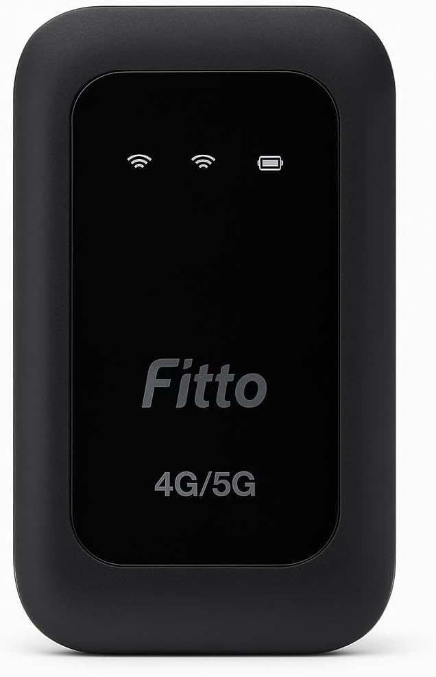4G/5G Portable WiFi Router - Black, High-Speed Mobile Internet