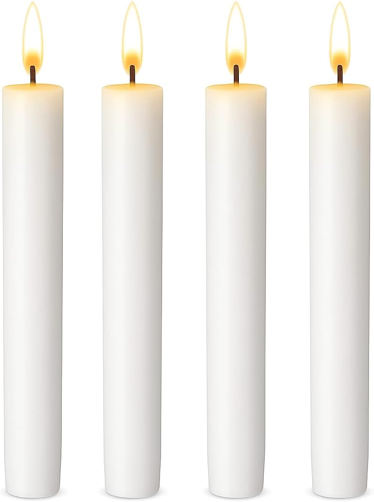 60 Pieces Battery Operated Plastic LED Candles (25 cm Beige – Flameless – Safe – Decorative & Long Lasting – pack of 12pcs)
