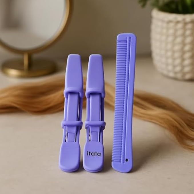 120 Pieces Purple Hair Styling Clip Set - Alligator Sectioning Hair Clips for Salon & Home Hairdressing (Styling – Sectioning)