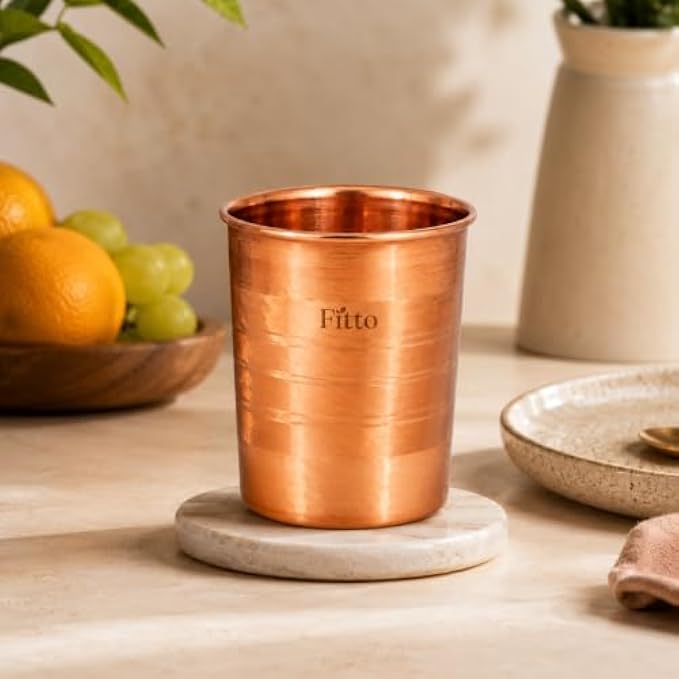 96 Pieces Copper Tumbler Glasses with Hammered Finish (Smooth Rolled Rim – Durable Copper Body for Water and Beverages – Easy to Clean)