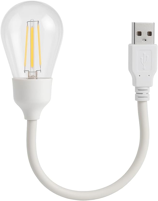 USB Portable Rustic LED Acrobat Table Lamp, Energy-Efficient Book Reading Lamp, USB Input for Powerbank, Laptop, and Vehicle Use