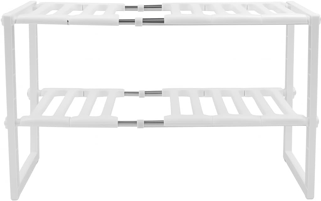 96 Pieces Under Sink Storage Racks (Adjustable Multi-Layer Shelf Organizer – Durable Space-Saving Storage Shelf for Kitchen – Bathroom – or Laundry Room – Heavy-Duty – Rust-Resistant – Easy Assembly)