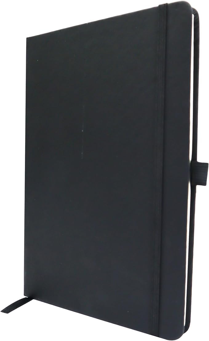 96 Pieces A5 Lined Notebook 100 Sheets (80gsm 21.9x14.5cm Black Cover)