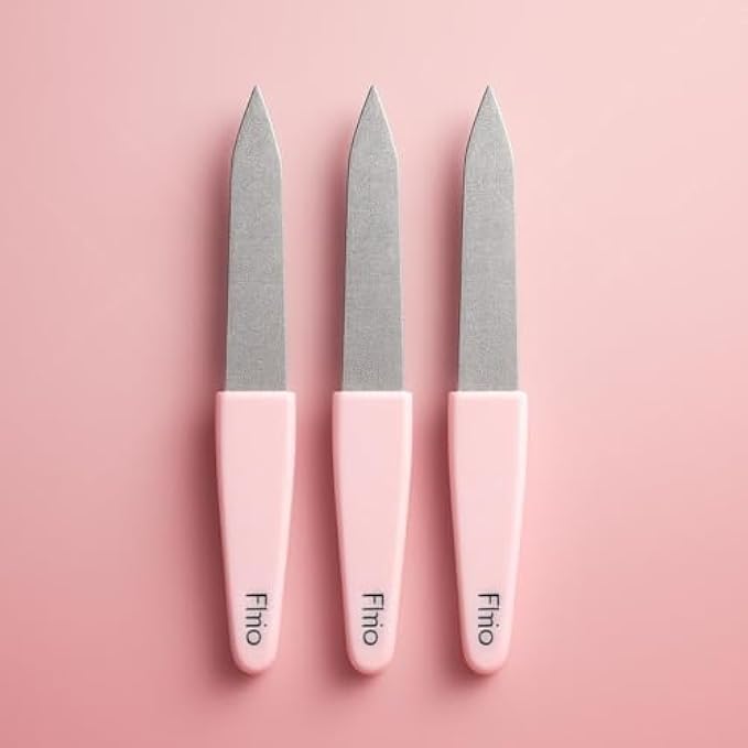 Mini Nail Filer Pack of 3 - Portable Travel Emery Boards, Double-Sided Compact Nail Files for Manicure & Toenail Care