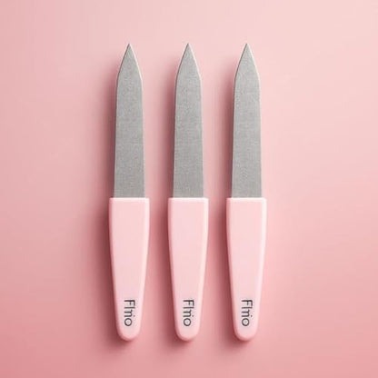 Mini Nail Filer Pack of 3 - Portable Travel Emery Boards, Double-Sided Compact Nail Files for Manicure & Toenail Care