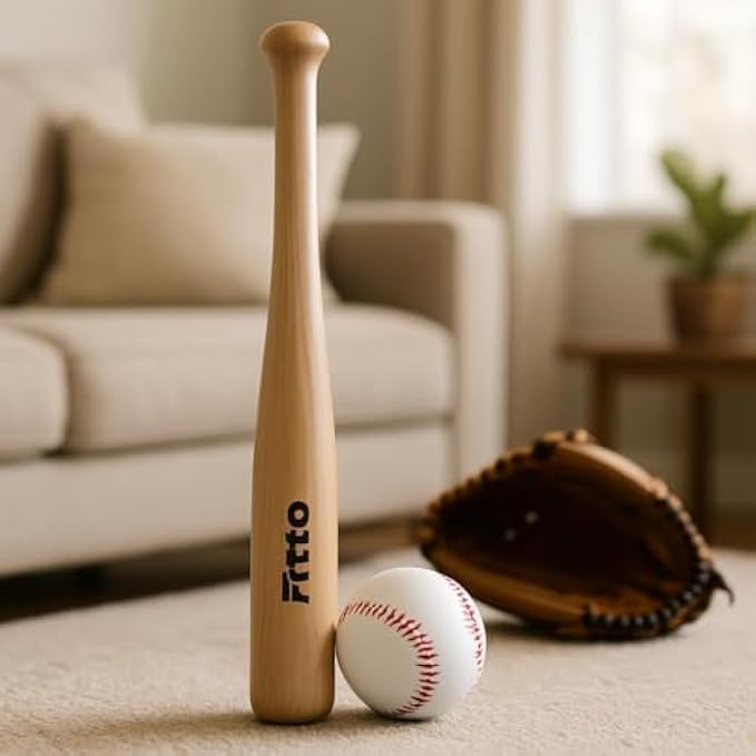 Premium Wooden Baseball Bat with High-Quality Ball - Perfect for Training and Recreation