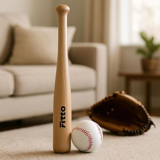Premium Wooden Baseball Bat with High-Quality Ball - Perfect for Training and Recreation