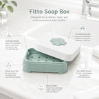 144 Pieces Soap Boxes with Drainage Design (Portable Soap Holder Case with Lid – Easy Clean Bathroom Soap Dish for Travel – Gym – Camping and Daily Use – White and Sage Green)