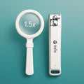 96 Pieces Magnifying Nail Clippers (9.1x1.9cm - Stainless Steel Fingernail Trimmer with Built-in Magnifier for Seniors & Low Vision Precision Manicure)