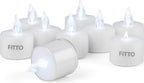 96 Pieces 12 Pieces Flameless Tea Light Candles Battery Operated Cool White LED Decorative Safety Candles for Home (Wedding – Events)
