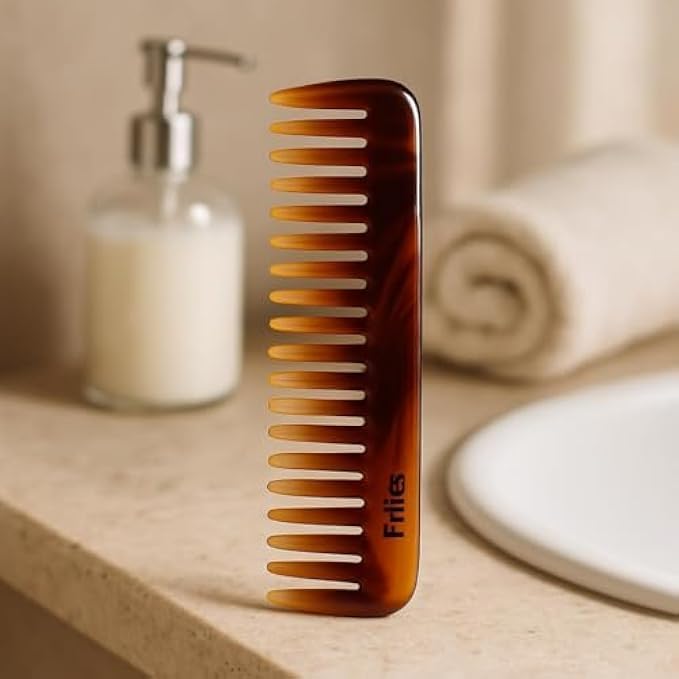144 Pieces Large Shampoo Combs (15cm Brown - Wide Tooth Detangling Comb for Wet Hair – Scalp Massage & Salon Use – Plastic Comb for Men Women Kids)