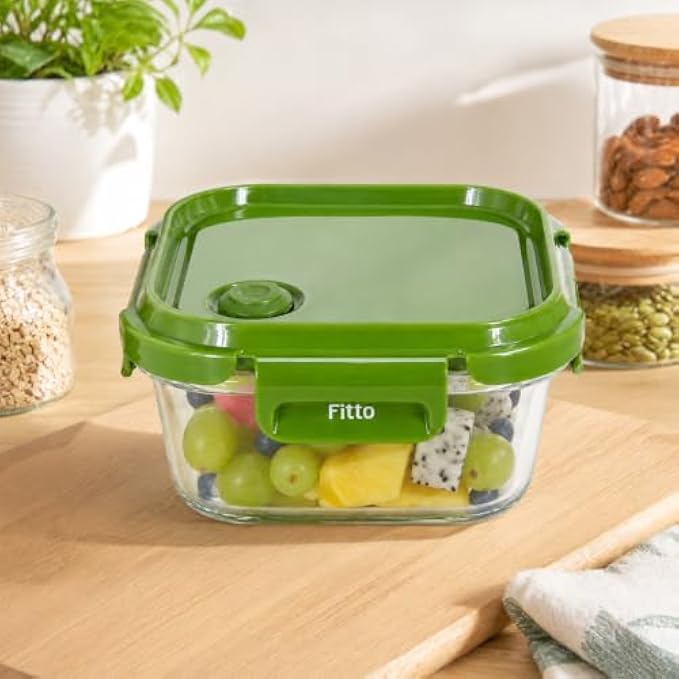 120 Pieces Square Glass Containers (320ml with Secure Locking Lid – Clear Food Storage Box for Snacks and Kitchen Storage)