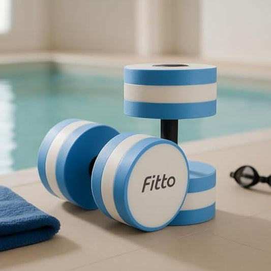 Aquatic Dumbbell Set - Blue Swimming Floaties for Water Aerobics - Pair