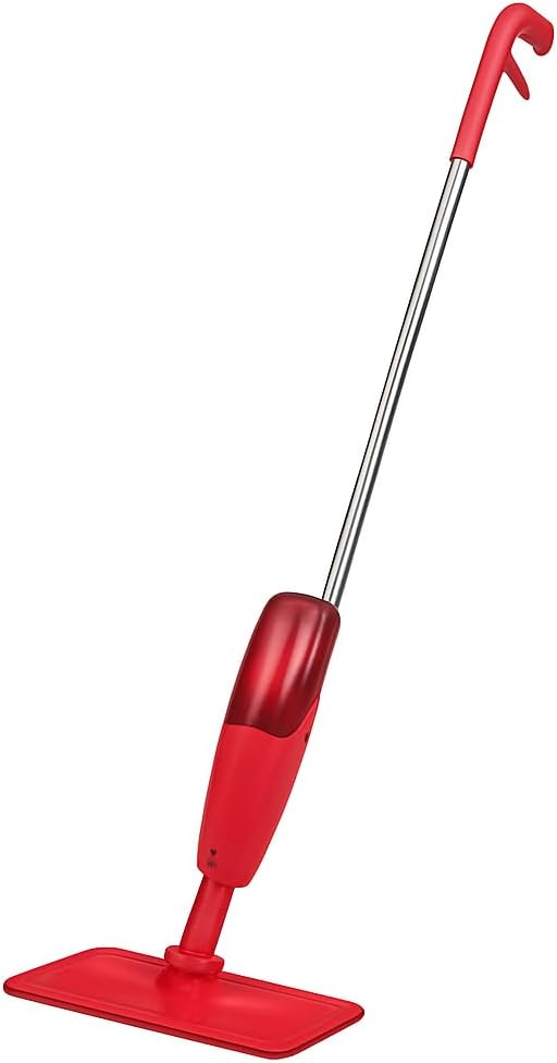 96 Pieces Red Floor Cleaning Spray Mops (Removable Microfiber Cleaning Pad – 360° Swivel Head – Lightweight & Durable – Refillable Bottle for All Floor Types – Hardwood – Tile – Laminate – and Vinyl)