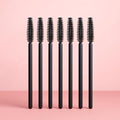144 Pieces Eyelash Brush Pack of 6 Black - Spoolie Mascara Wands for Lashes & Eyebrows (Makeup Spoolie Brush)