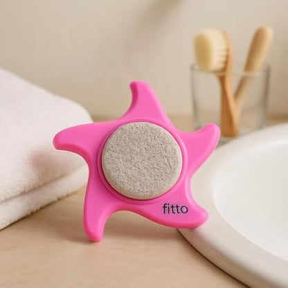 Nail Brush & Foot Pumice Stone Set - Pedicure Foot File Callus Remover, Double-Sided Foot Stone with Handle & Nail Cleaning Brush