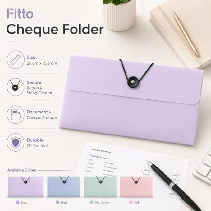 120 Pieces Document Envelope Folders with String and Button Closure (Portable File Organizer for Cheques – Bills – Receipts and Papers – Lavender)