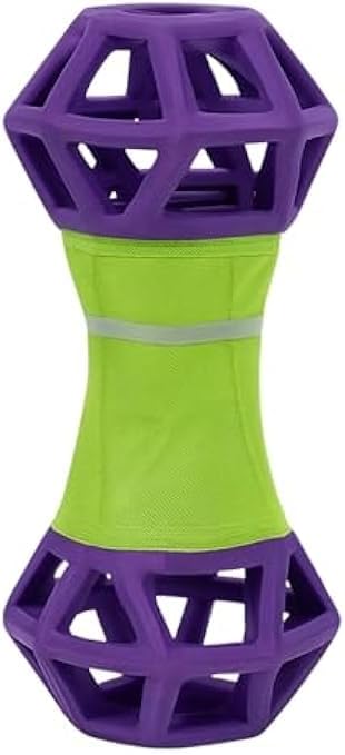Purple Pet Toy 18x7cm - Chew & Fetch Toy for Dogs & Cats, Rubber Interactive Squeaky Toy for Small/Medium Dogs and Puppies