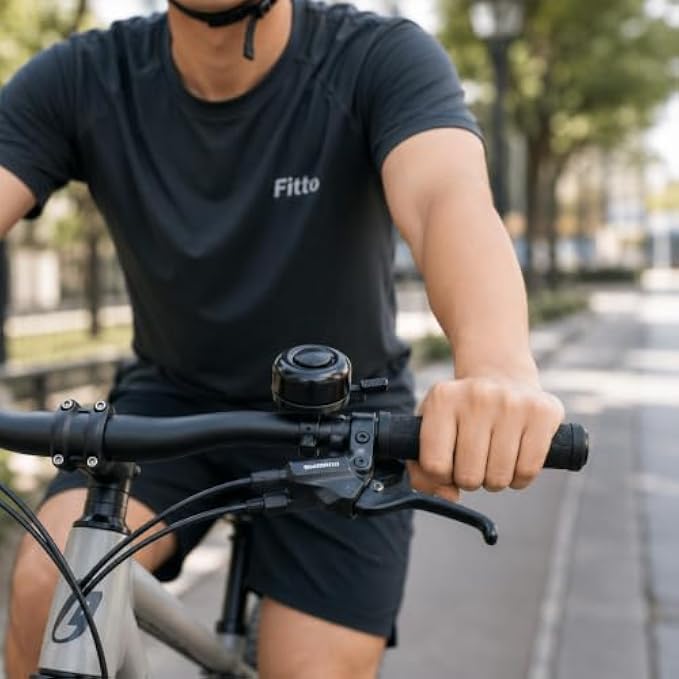 144 Pieces Bicycle Bells (Loud Clear Ring Bike Handlebar Bell with Thumb Press Lever – Compact Lightweight Easy-Install Cycling Safety Bell – Black)