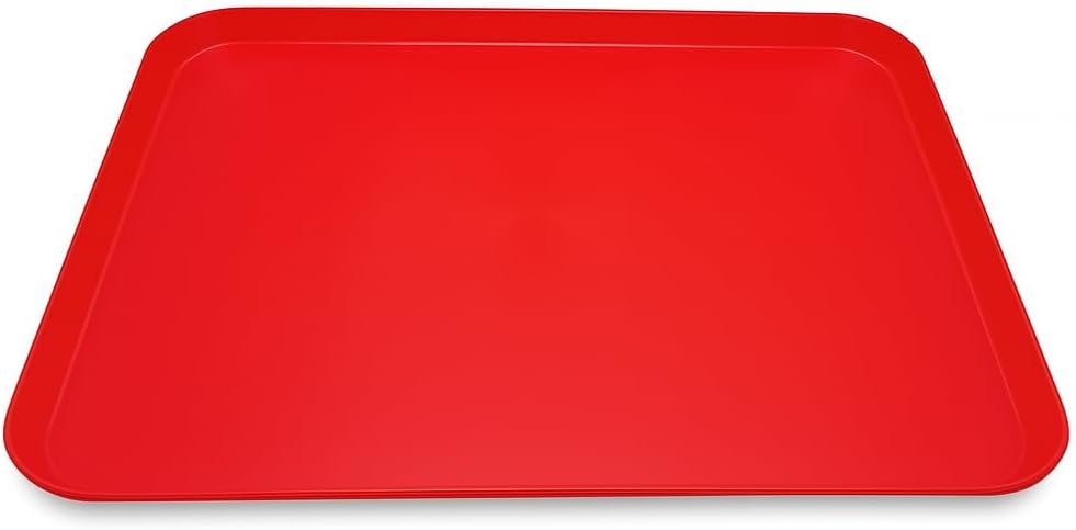 Plain Red Tray – Versatile and Durable Serving Tray for Home, Kitchen, Restaurant, and Parties | Perfect for Food, Snacks, Drinks, and Decorative Use | Easy to Clean and Lightweight