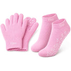 96 Pieces Spa Gel Socks and Gloves Set Pink Moisturizing Hand and Foot Care Sets (Soft Stretch Reusable Home Spa Accessories)