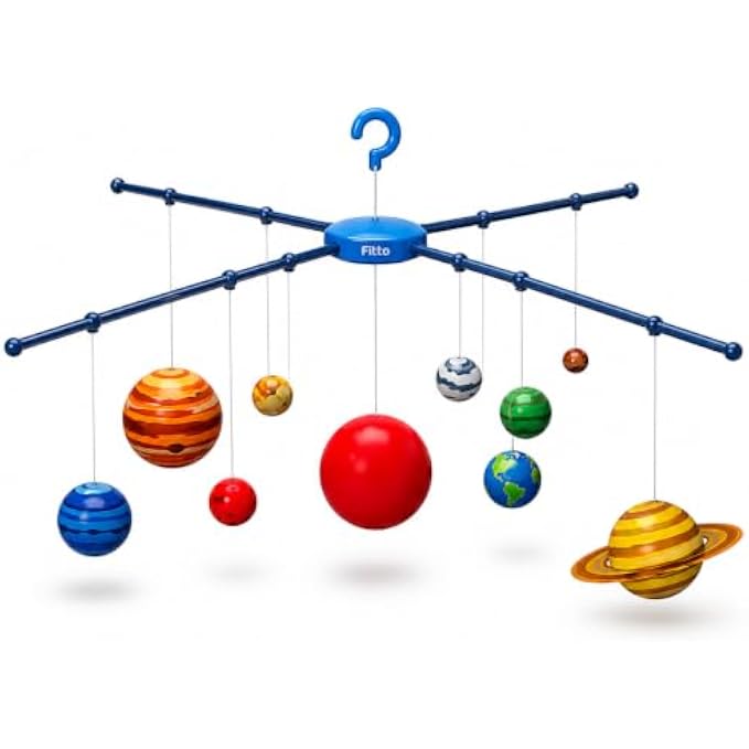 72 Pieces Solar System Hanging Models (9-Piece Sun and Planets Mobile with Hook – Colorful Educational Room Decor for Home and Classroom)