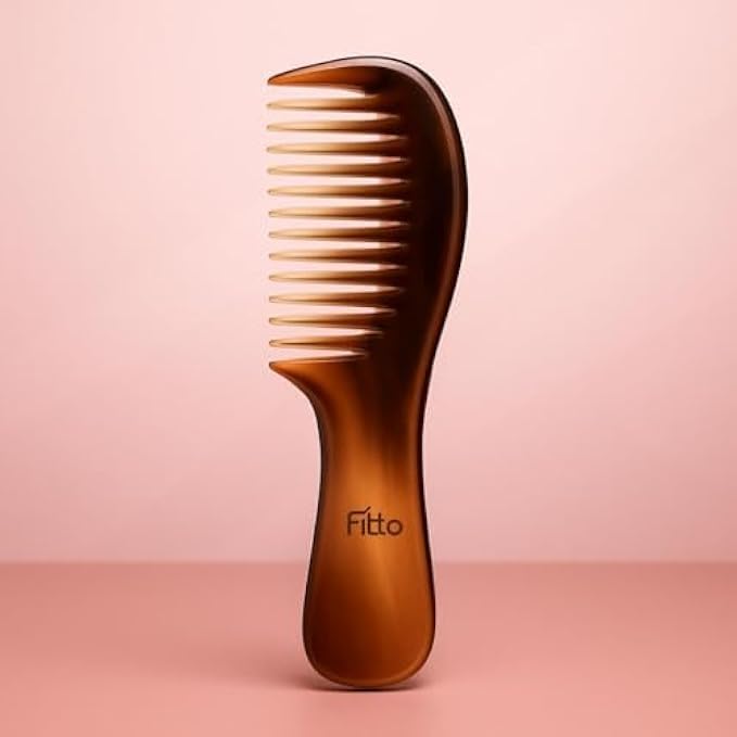 120 Pieces Large Tooth & Fine Tooth Comb Brown - Dual-Sided Wide Tooth & Fine Tooth Hair Combs for Detangling (Styling & Beard)