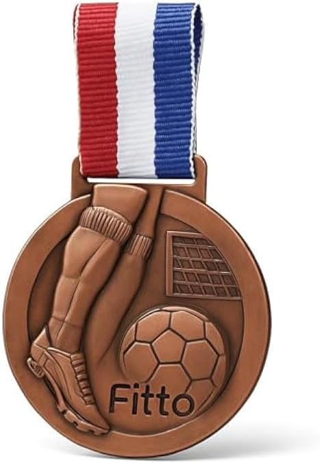 144 Pieces Bronze Football Medal - Perfects for Tournaments and Awards