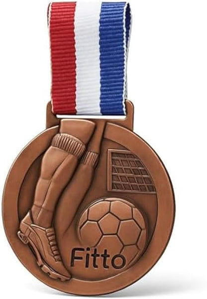 Bronze Football Medal - Perfect for Tournaments and Awards