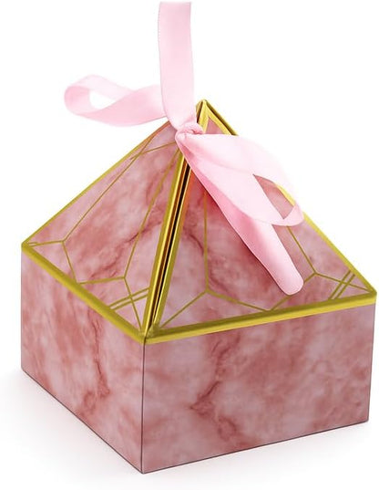12 Pieces Pink Candy Box 4.3x8.5x10cm for Sweets, Chocolates, Party Favors, Storage