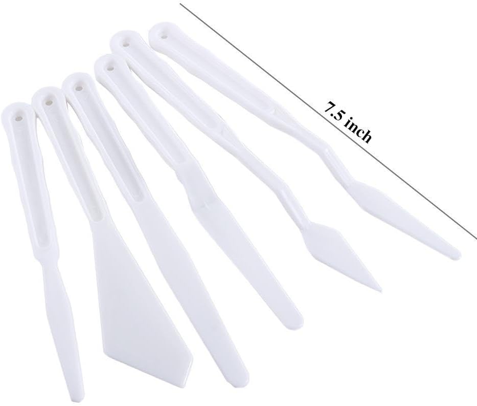 144 Pieces Painting Spatula Set 6 Pieces (190mm x 15mm – Art Palette Knives for Acrylic – Oil – and Watercolor Painting)