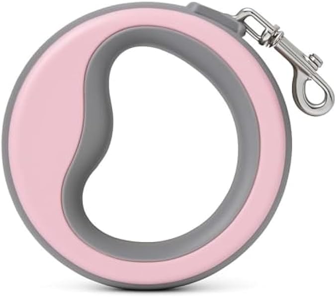 96 Pieces Retractable Pet Leash Round Pink Compact Cases for Small Dogs and Cats (13.7x13.7cm)