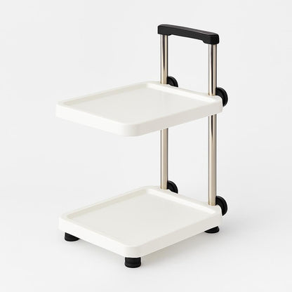 Two-Layer Pot Storage Rack – Space-Saving Design in White – Stainless Steel