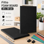240 Pieces Black Foam Boards (20 x 30 cm Lightweight Smooth Craft Sheet for School Projects – Displays – Presentations and Model Making)