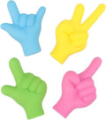 120 Pieces 4 Pieces Assorted Hand Signal Shaped Erasers - Colorful School Stationeries