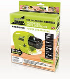 96 Pieces Cordless Motorized Knife Sharpeners (Compact & Portable – Battery-Operated Blade Sharpening Tool for Kitchen Knives – Scissors – and More – Green – H130 x W32 x D30 mm)