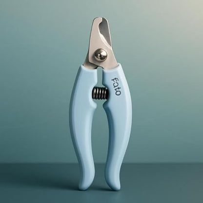 Pet Nail Clipper Blue 13.3x4 cm – Dog & Cat Nail Trimmer with Safety Lock, Non-Slip Handle, Stainless Steel Blades